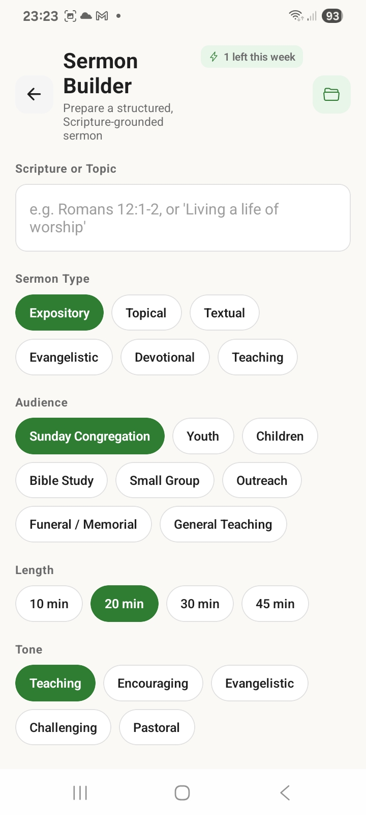 Berean App Sermon Builder